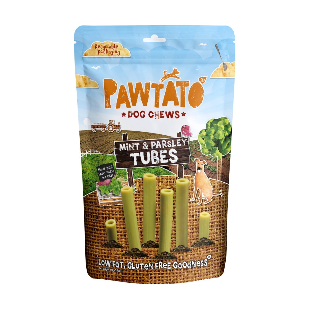 Pawtato Tubes Menta e Prezzemolo Vegan 90gr Benevo