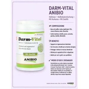Anibio Darm Vital con Curcuma e Zeolite per cani e gatti
