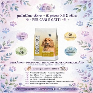 Denkadog MicroProtein 2.5 kg  Pesce 100% - Idrolizzato - No Glutine -Allergie Alimentari