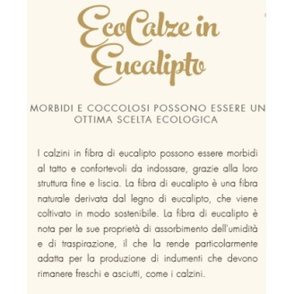 H-earth Eco Calze corta in Eucalipto base Nero Rosso