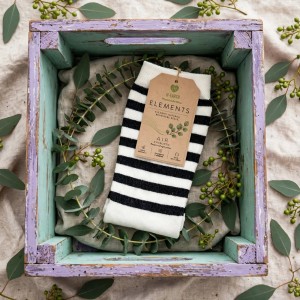 H-earth Eco Calze corte in Eucalipto base Bianco Nero