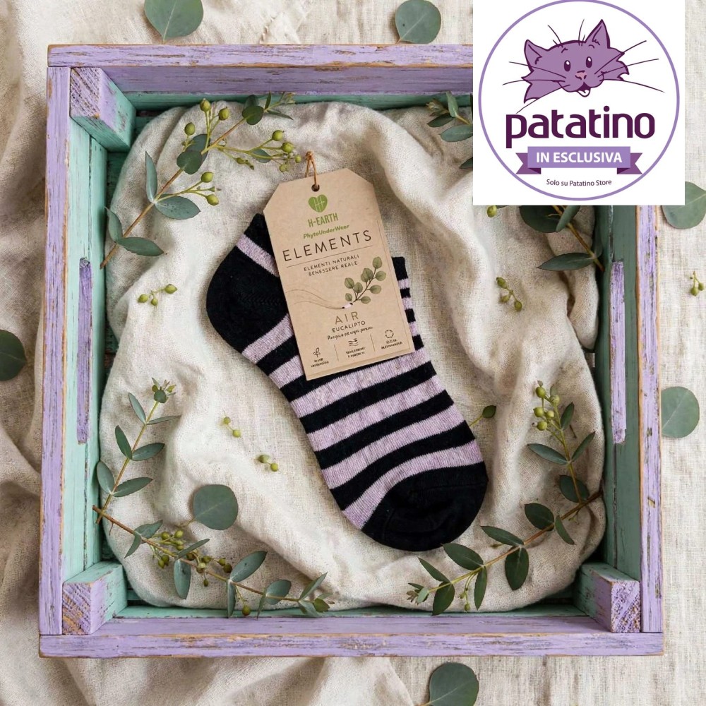 H-earth Eco fantasmino in Eucalipto base Nero Lilla