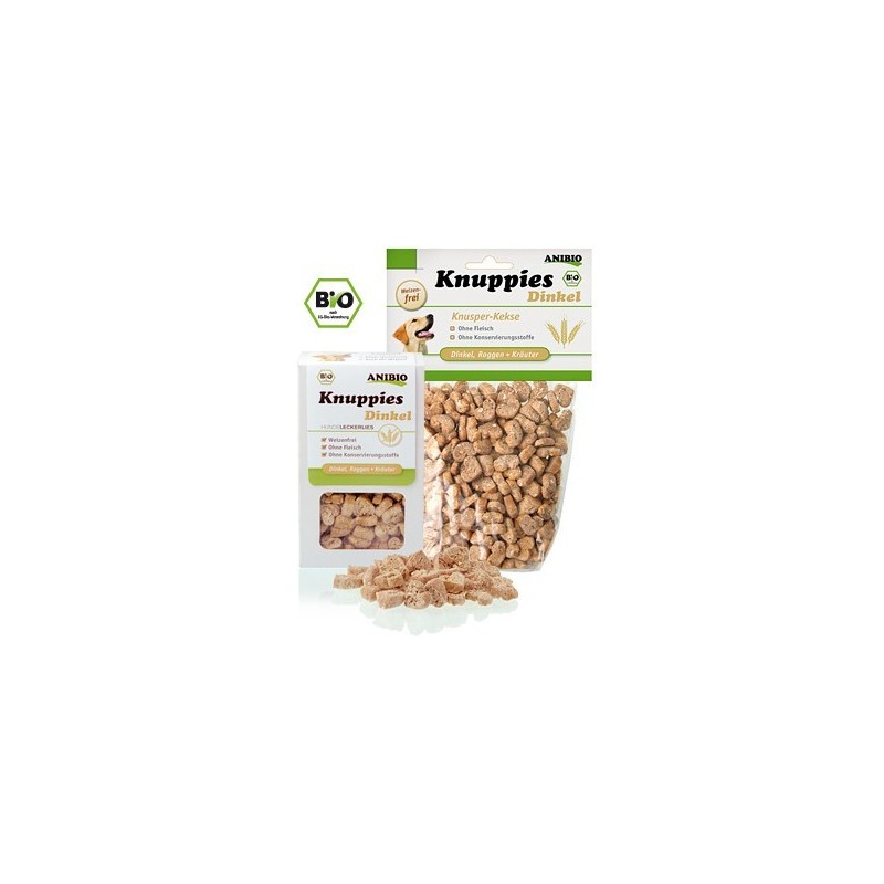 Anibio Knuppies Biscotti Vegetariani al Farro per cani 160 gr