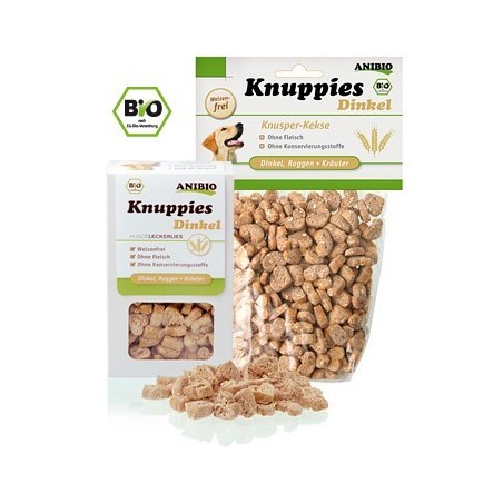 Anibio Knuppies Biscotti Vegetariani al Farro per cani 160 gr