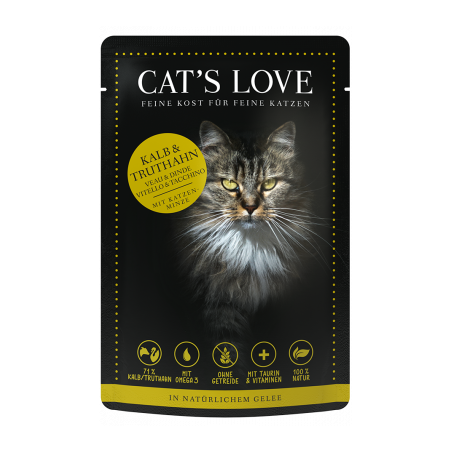 cat's love manzo e tacchino umido per gatto