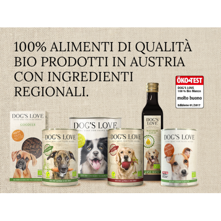 Dog's Love 200gr Bio Manzo riso mela zucchina Gluten Free