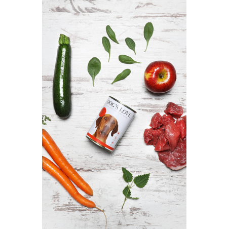 Dog's Love Umido 400gr Manzo mele, zucchine e spinaci Grain/Gluten Free per cani