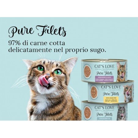 Pure Filets chicken fish cats wet food  100 gr