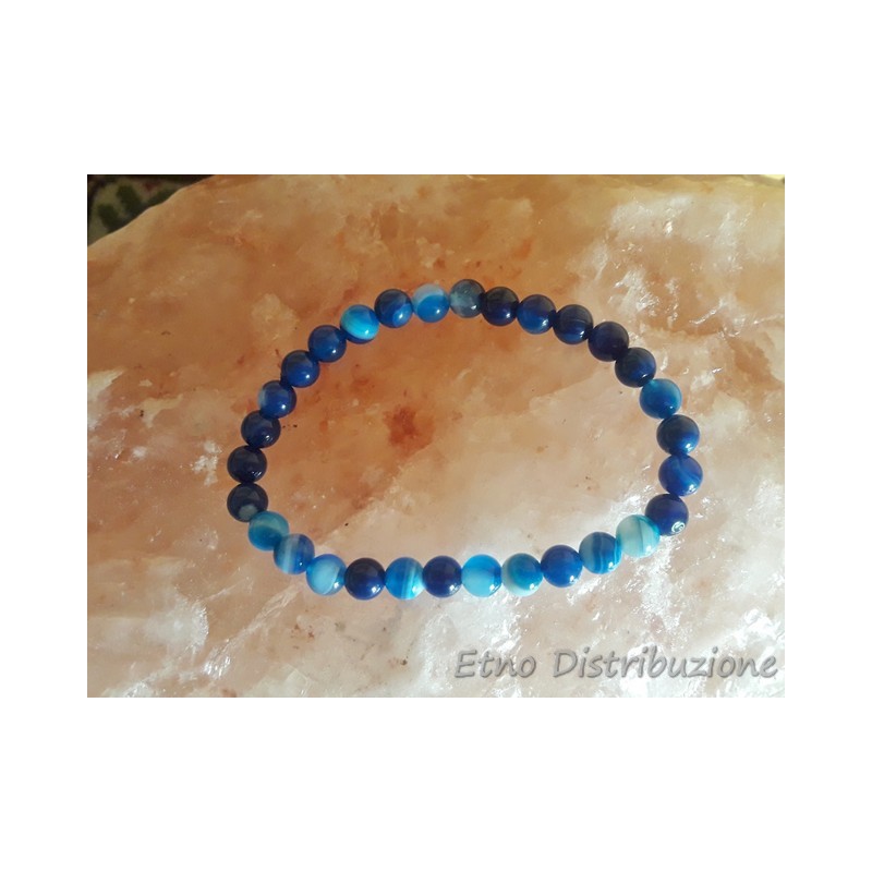 Bracciale Agata Blu Striata