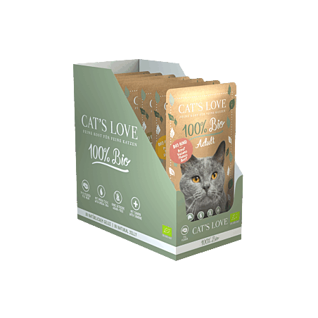 Cat's Love Pollo - Anatra Bio 100 gr Grain & Gluten Free Adulti - Sterilizzati