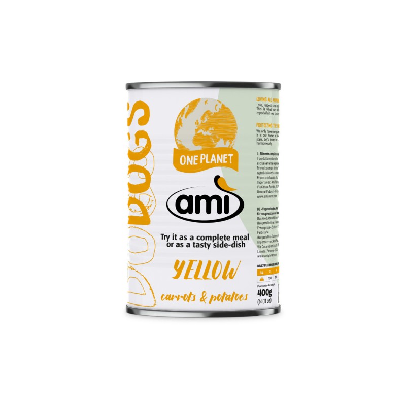 Amì Dog Yellow Umido Vegetale per cani  400 gr **SOIA FREE**