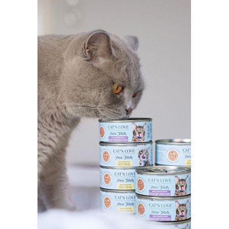 Cat's Love 100gr Puro Filetti al Salmone  naturale Grain Free