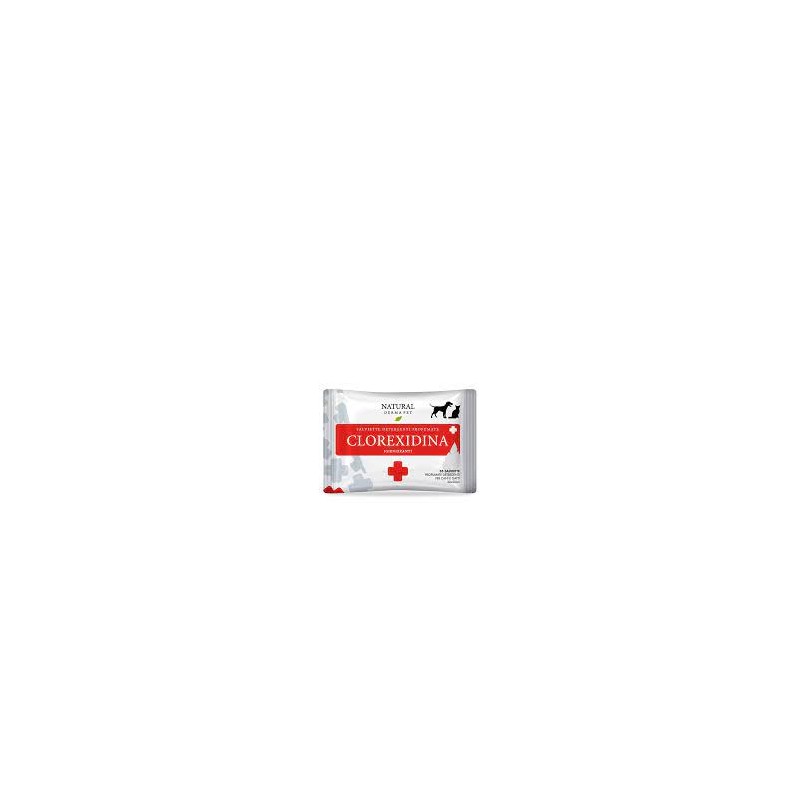 NATURAL DERMA CLOREXIDINA 100 pz Salviette per Cane Gatto