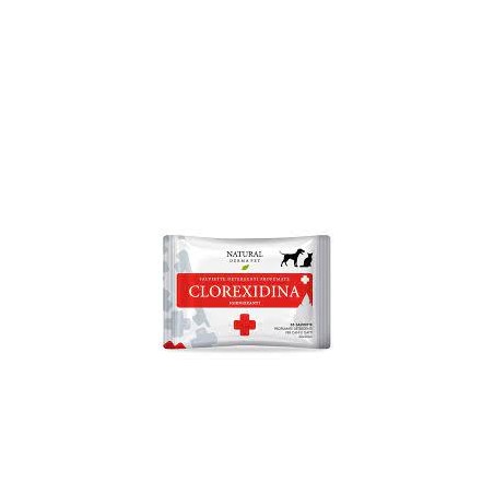 NATURAL DERMA CLOREXIDINA 100 pz Salviette per Cane Gatto