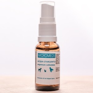 Micromed Vet 20ml Acqua d'argento colloidale 40 ppm  SPRAY