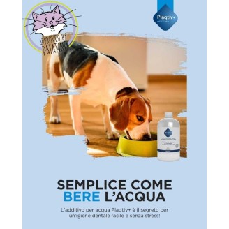 Plaqtiv+ da aggiungere all'acqua da bere 500 ml - cane e gatto