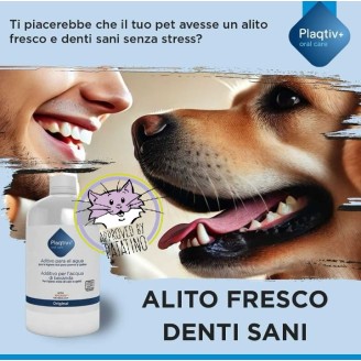 Plaqtiv+ da aggiungere all'acqua da bere 500 ml - cane e gatto