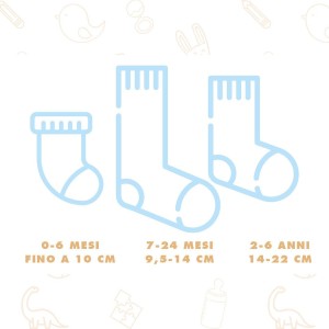 H-earth Eco Calze Bimbi in Eucalipto 0-6 Mesi conf. 3 pezzi