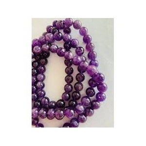 Japa Mala Tibetano Ametista e Quarzo Bianco