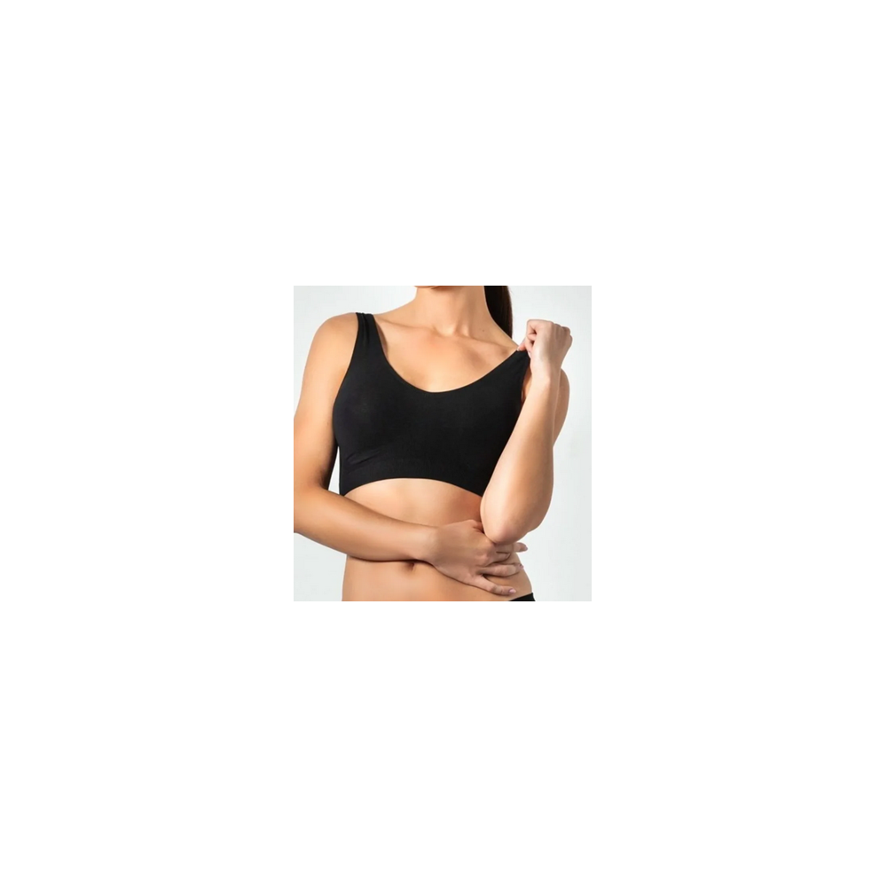 Eco Top Brassiere Vegan Spallina Larga Bamboo