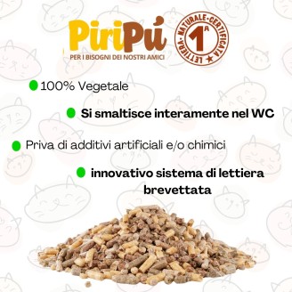 Piripù Basic Lettiera per Gatti e Piccoli Roditori 6LT