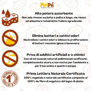Piripù Basic Lettiera per Gatti e Piccoli Roditori 6LT