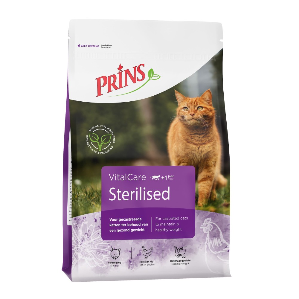 Prins 4 KG Vitalcare Sterilizzati per gatti RICCO DI FIBRE
