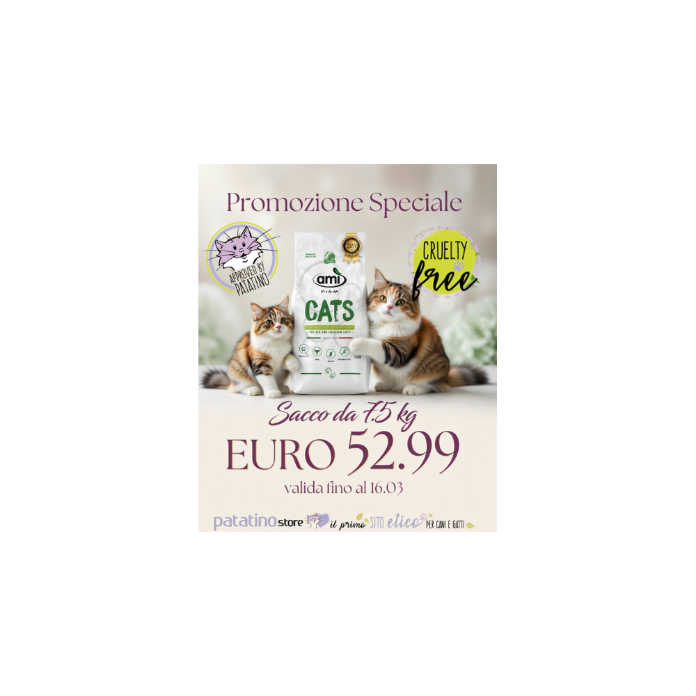 Amì 7.5 kg Crocchette Vegan gatto