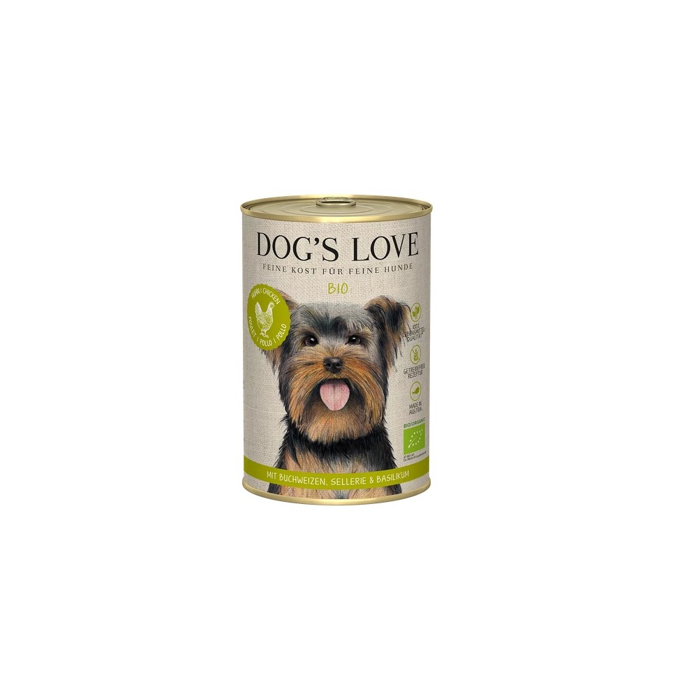 Dog's Love 400 gr Bio Pollo grano saraceno sedano Gluten Free