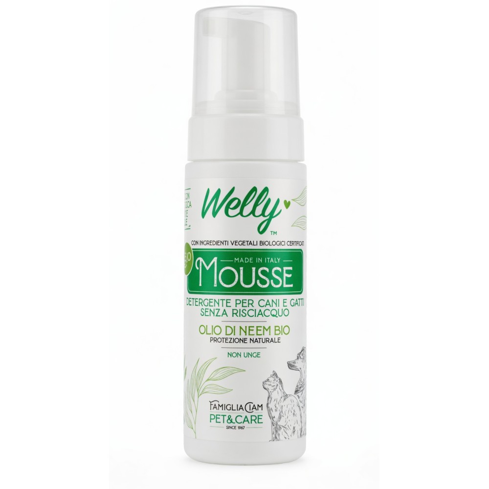 WELLY MOUSSE OLIO DI NEEM Cane Gatto